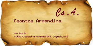 Csontos Armandina névjegykártya